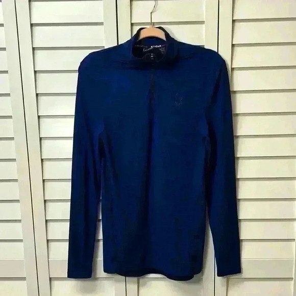 Spyder Active 1/4 Zip Long Sleeve Pullover Size Small Blue - Picture 1 of 7